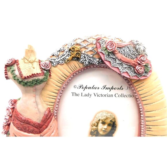 Vintage Popular Imports The Lady Victorian Collection Picture Photo Frame Oval - Picture 2 of 6